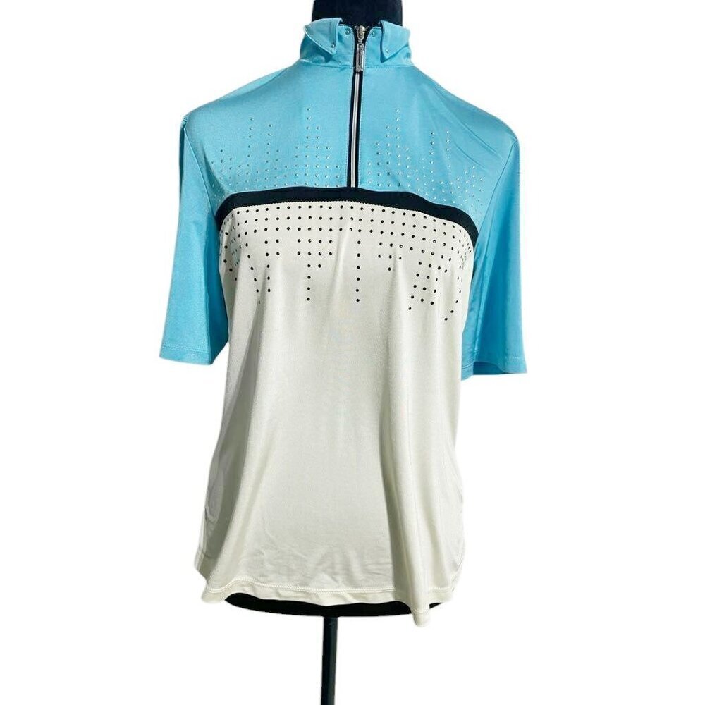 Jamie Sadock Size Small Golf Shirt 1/4 Zip Short Sleeve Polo Top